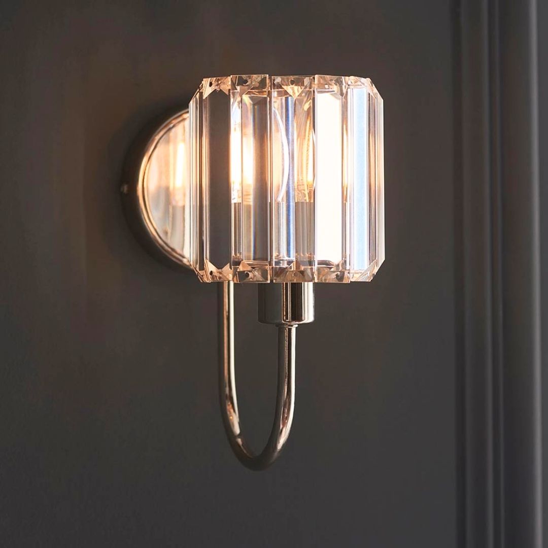 Freyza - Berenice Silver & Crystal Wall Light