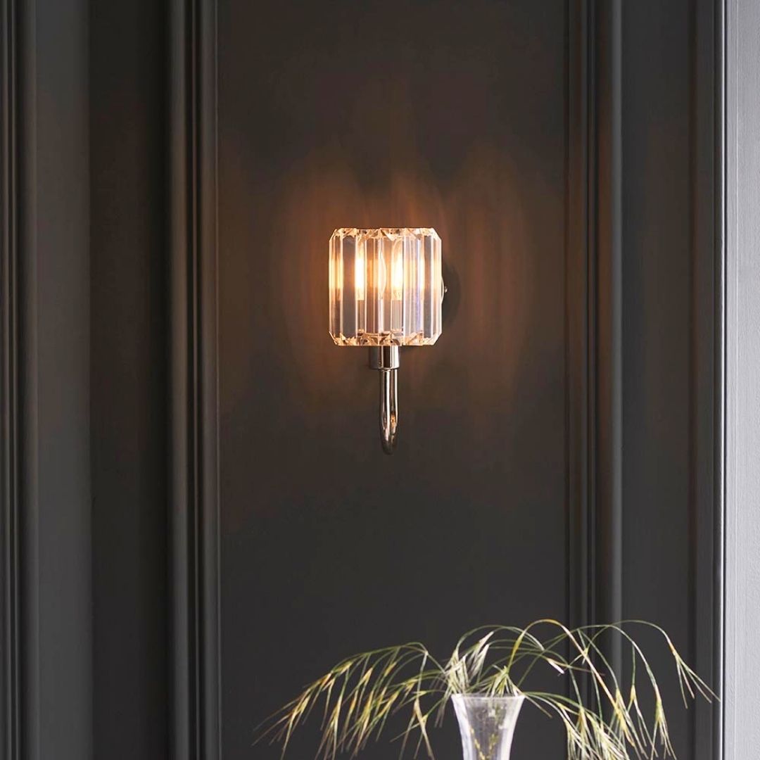 Freyza - Berenice Silver & Crystal Wall Light