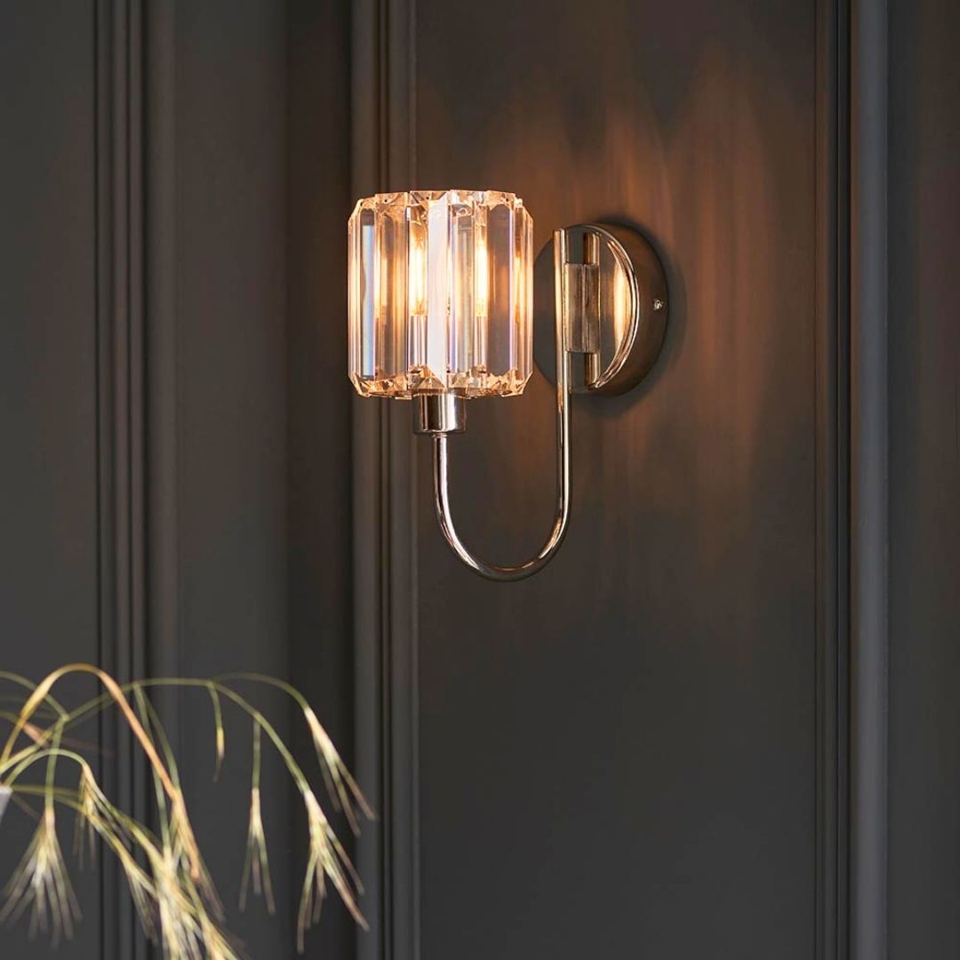 Freyza - Berenice Silver & Crystal Wall Light