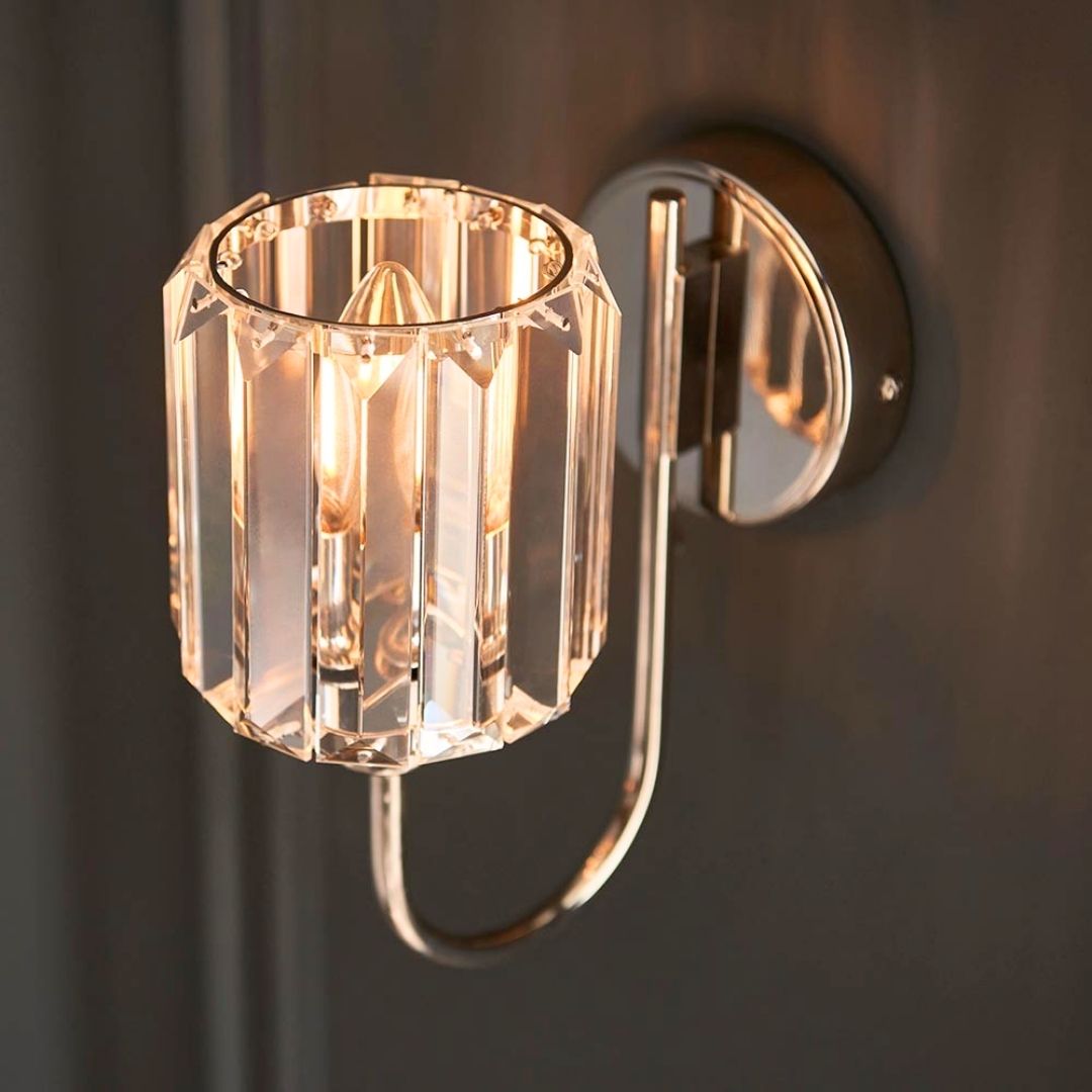 Freyza - Berenice Silver & Crystal Wall Light