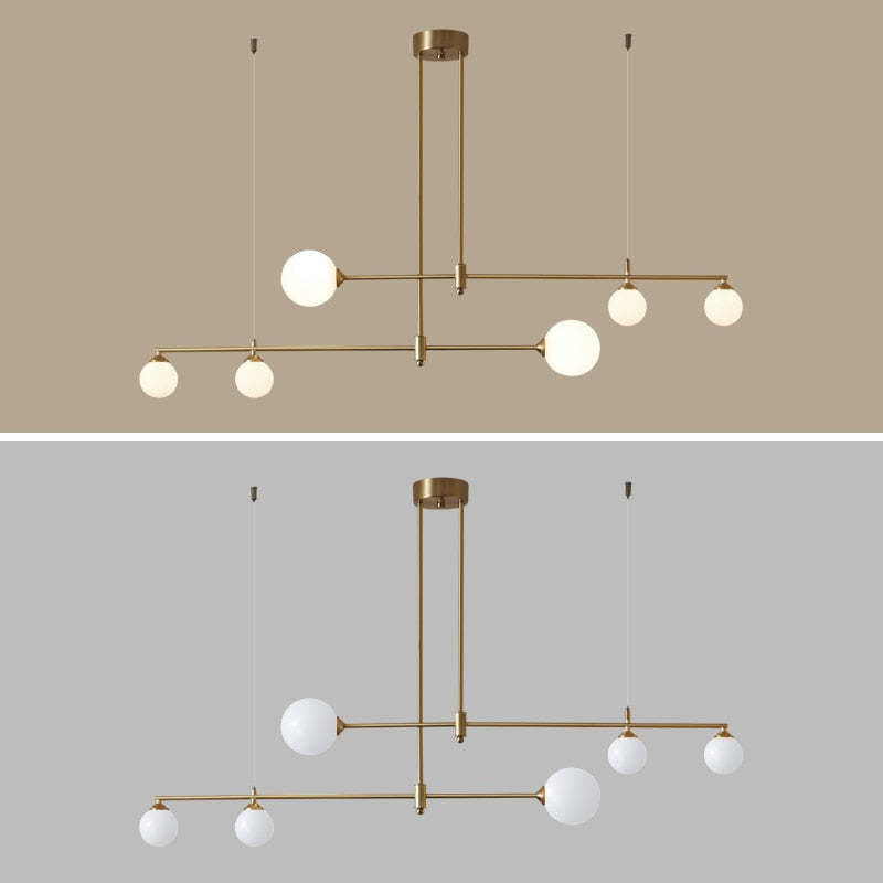 Freyza | Suspension dorée en cuivre – Cuisine moderne et salle à manger