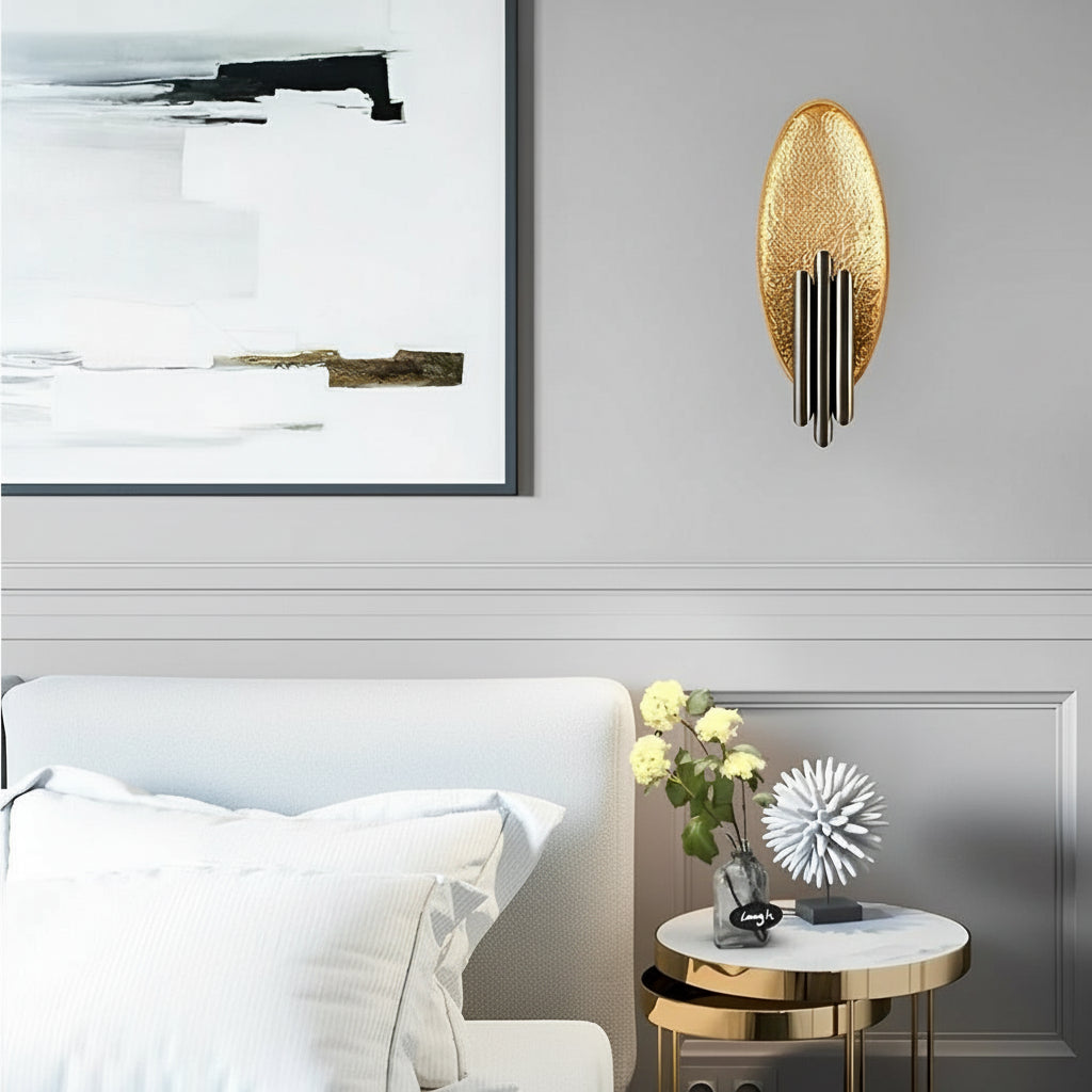 Freyza - LED Wall Sconce Light – Modern Oval Iron Electroplated (45x17cm / 17.7x6.7in)