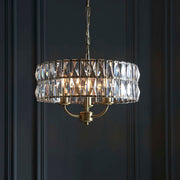 Freyza - Clifton 3 Light Antique Brass Pendant Ceiling Light