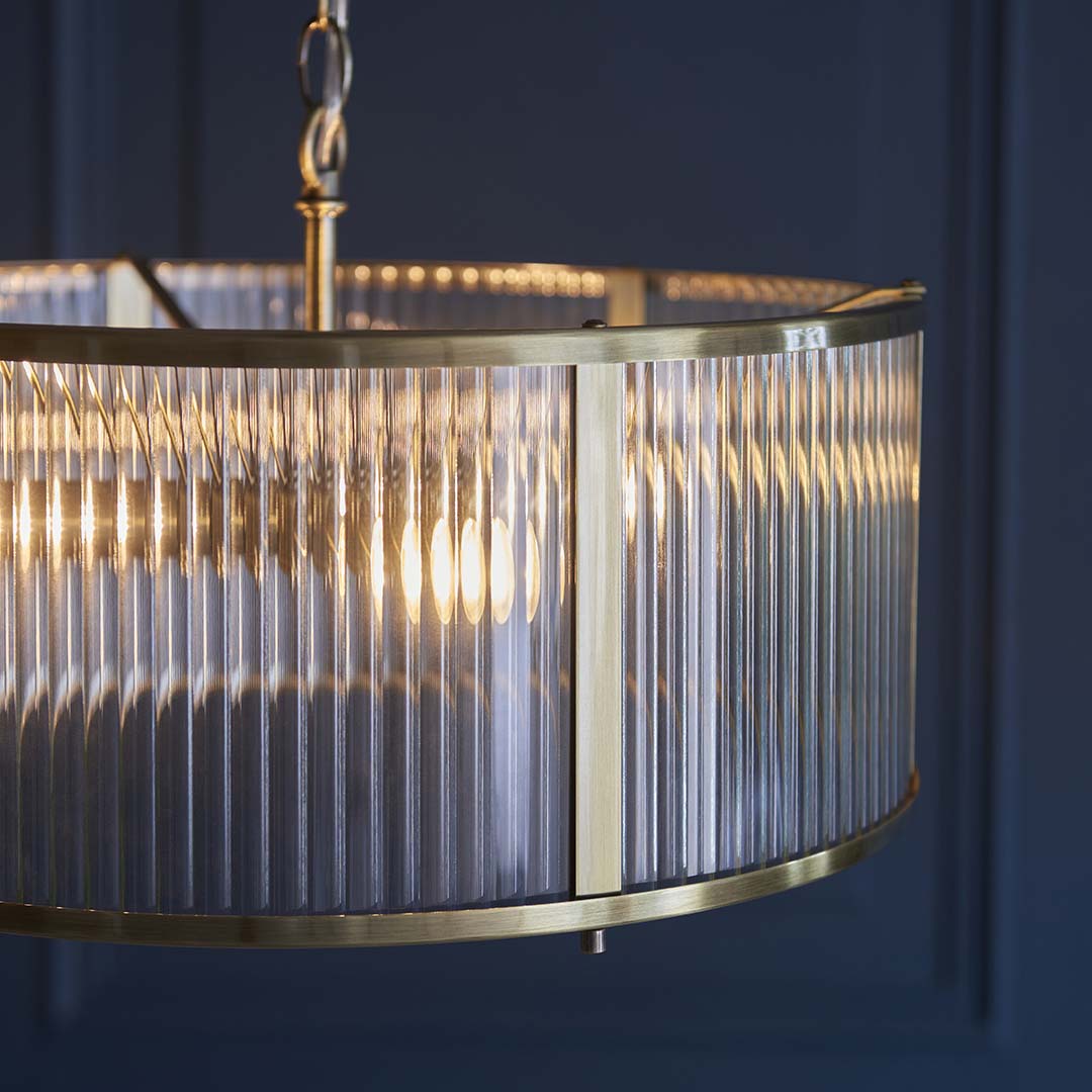 Freyza - Ridgeton 3-Light Antique Brass Ceiling Light