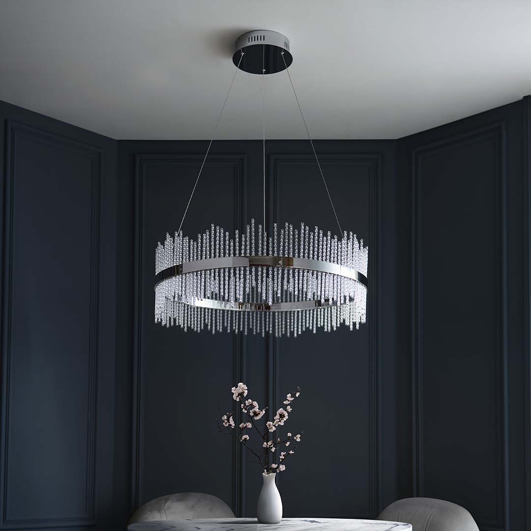 Freyza - Virbrook Chrome Large LED Pendant Ceiling Light