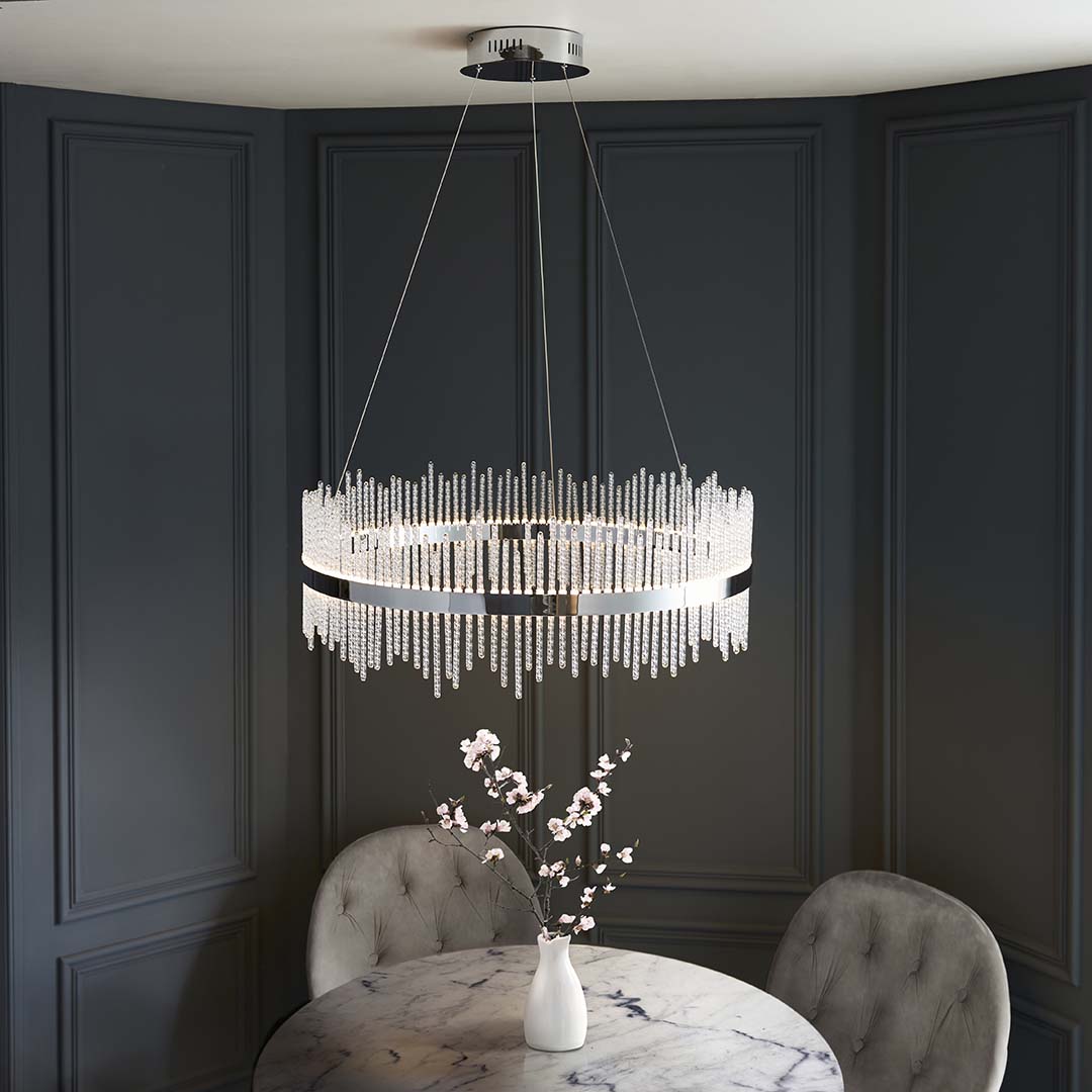 Freyza - Virbrook Chrome Large LED Pendant Ceiling Light