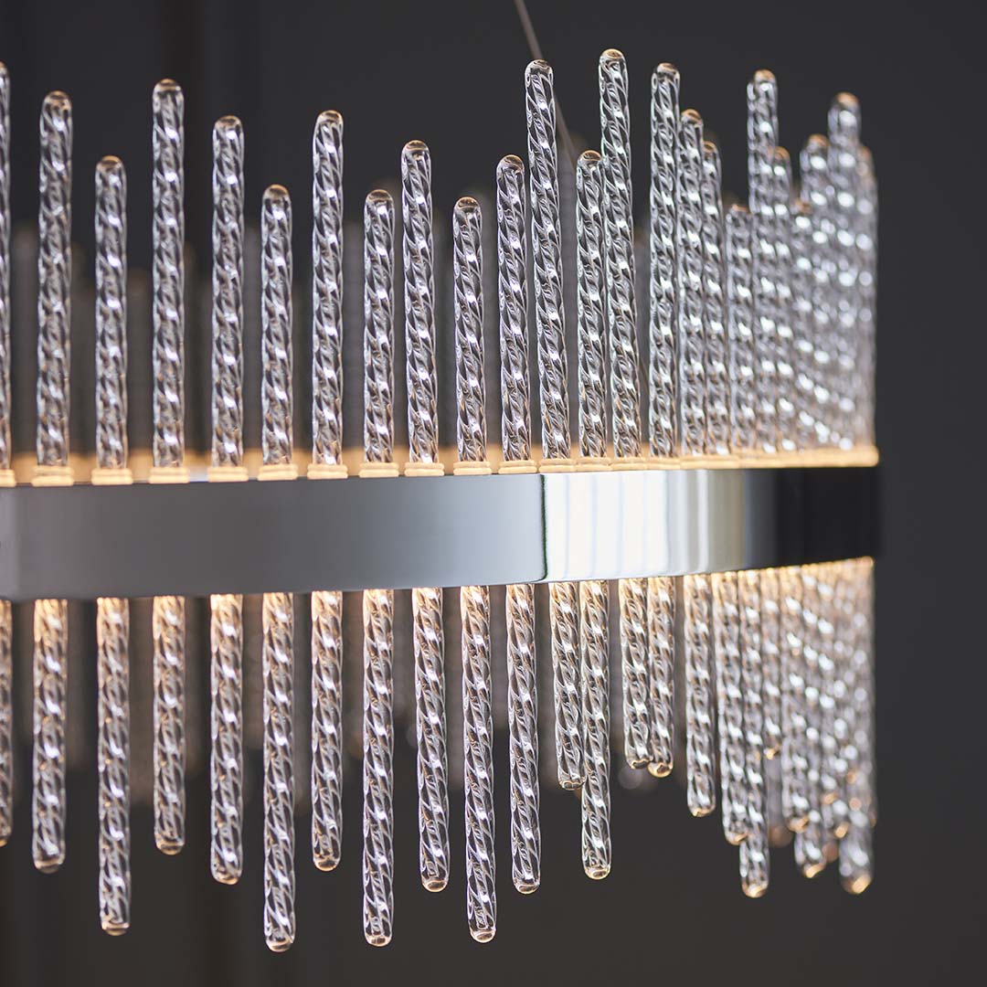 Freyza - Virbrook Chrome Large LED Pendant Ceiling Light