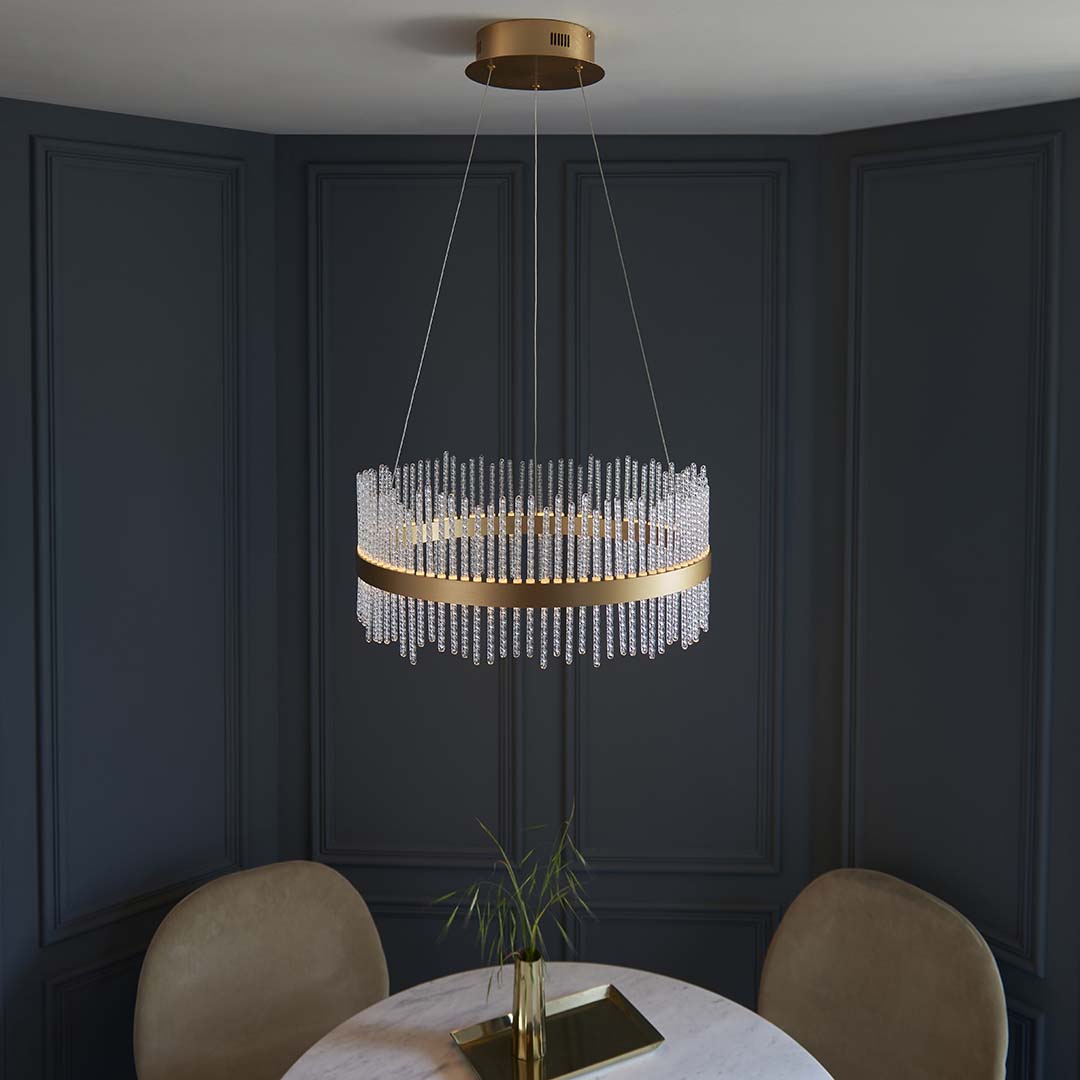 Freyza - Virbrook Medium Gold LED Pendant Ceiling Light