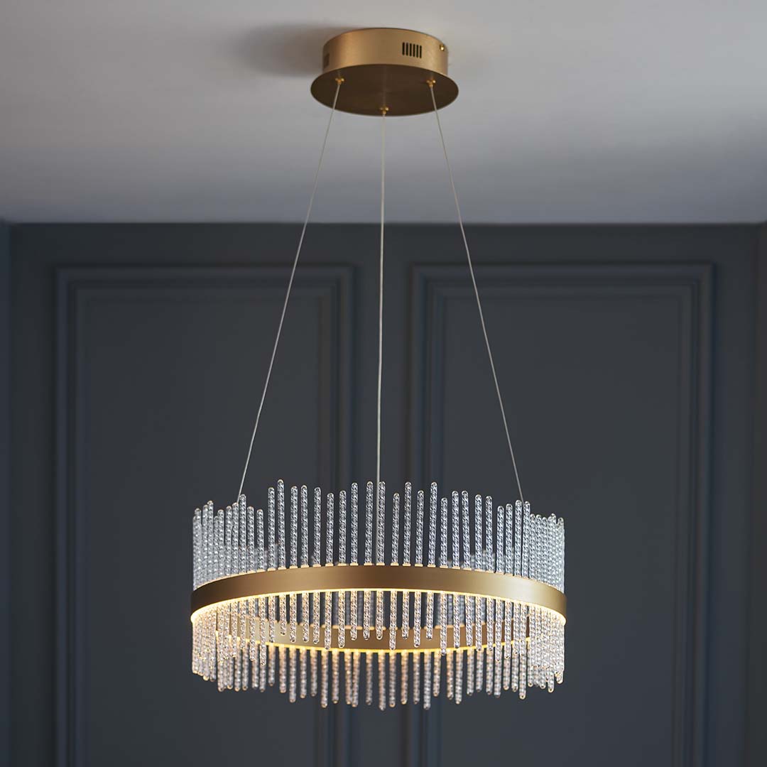 Freyza - Virbrook Medium Gold LED Pendant Ceiling Light
