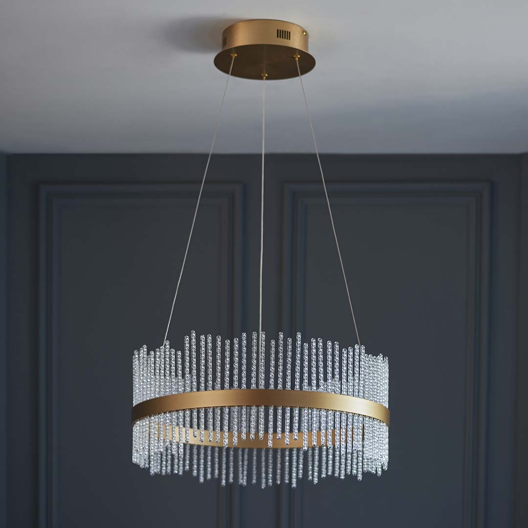 Freyza - Virbrook Medium Gold LED Pendant Ceiling Light