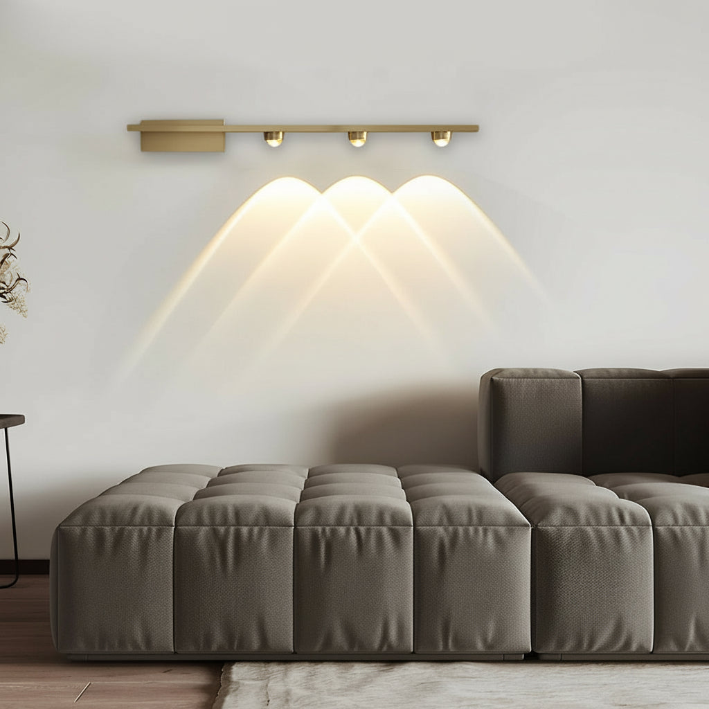 Freyza - Moderne Kupfer-Wandwascher | LED-Projektionsleuchte (3-Flammig/4-Flammig)