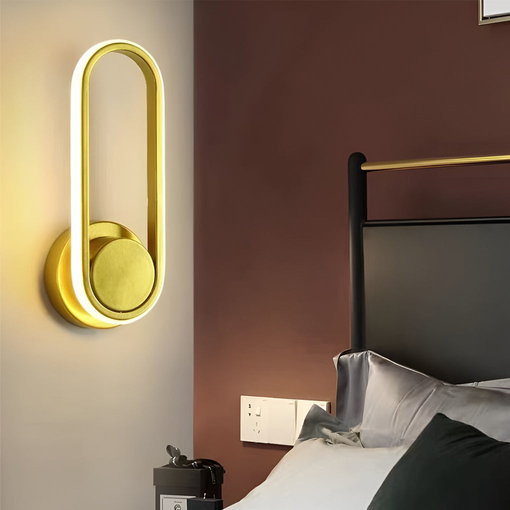 Freyza - Modern 330° Rotatable LED Nordic Wall Lamp – Adjustable Rounded Rectangular Sconce (Gold/Black/White)