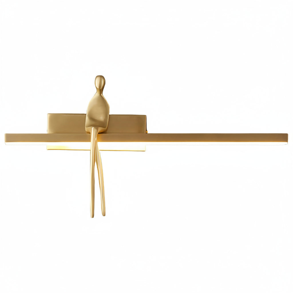 Freyza - LED Wall Sconce Light – Italian Creative Gold Man Copper Art (31x17cm / 12.2x6.7in)