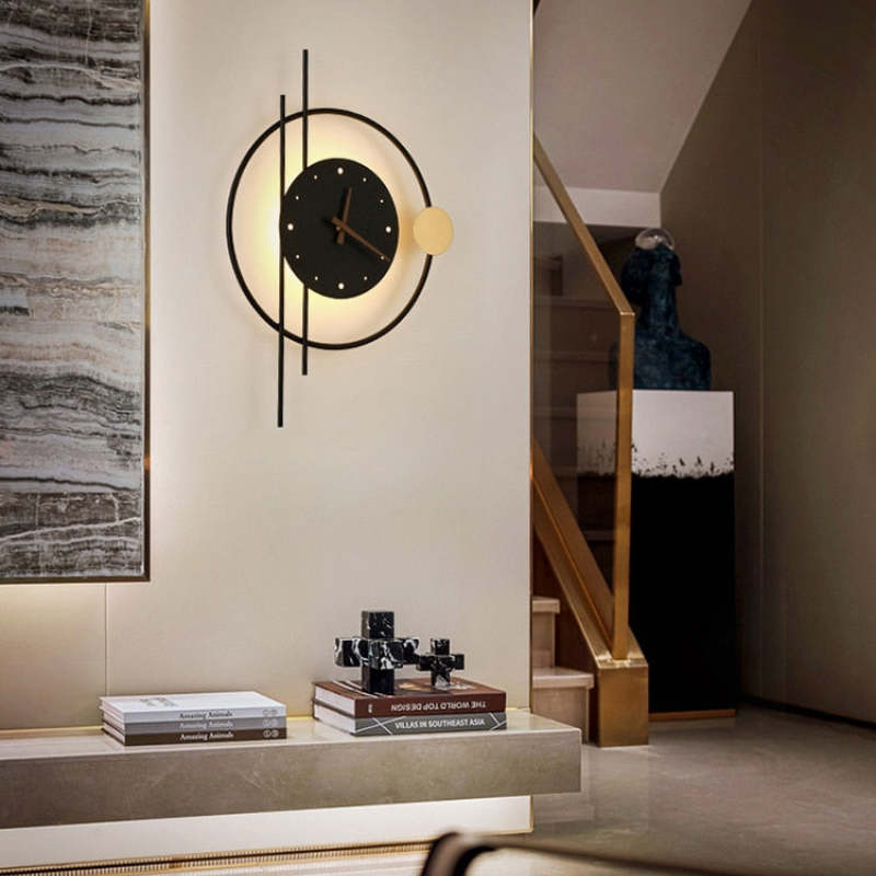 Freyza | Applique murale intérieure noir et or – chambre, salon