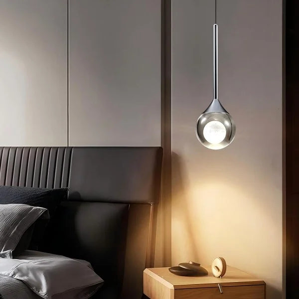 Freyza - Moon Clear Glass Ball Pendant Light