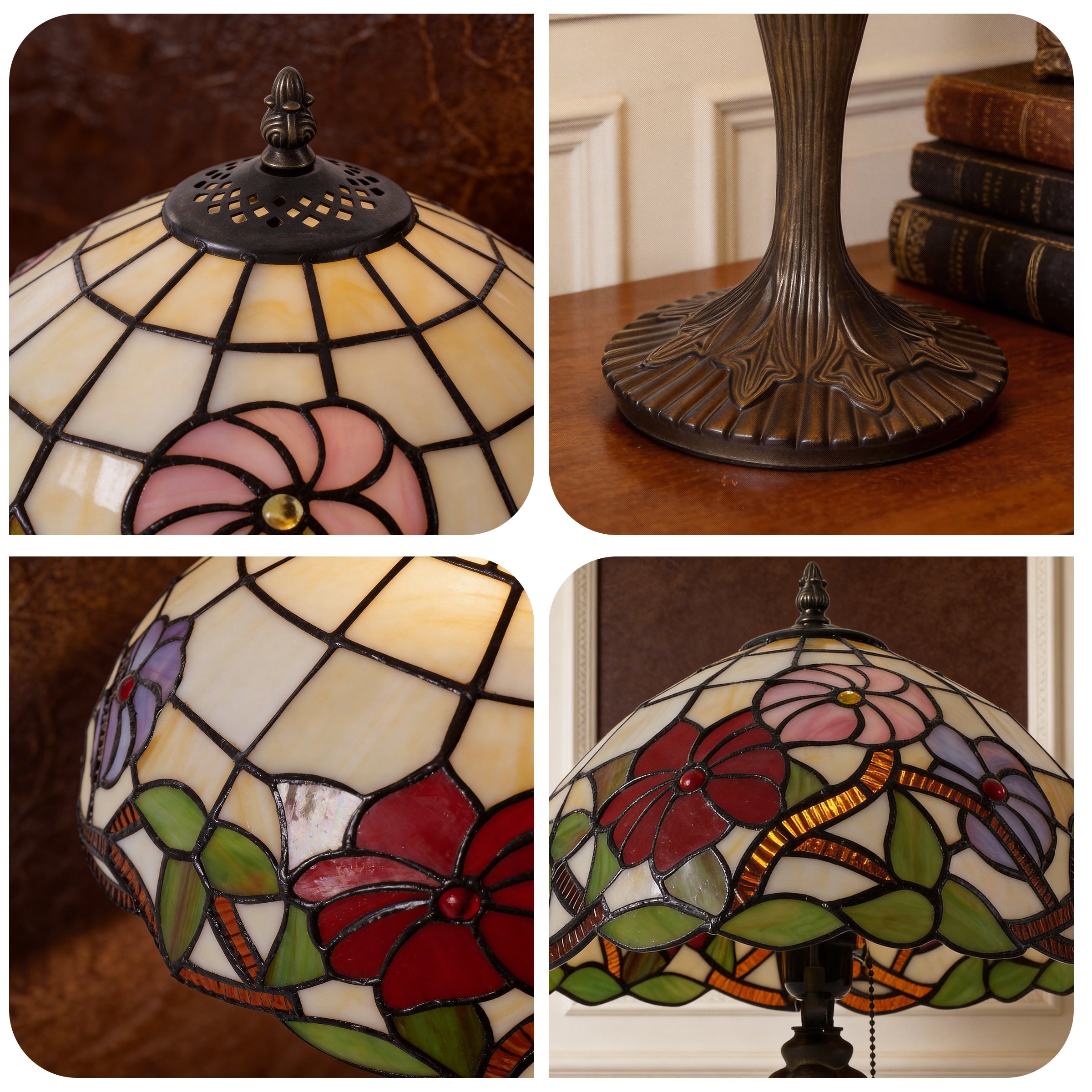 FloraGlow | Elegant Handcrafted Stained Glass Table Lamp 5