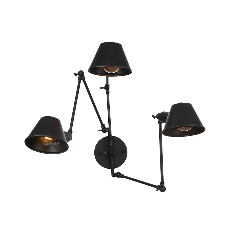 Freyza | Applique murale intérieure noire – Chambre et salon vintage