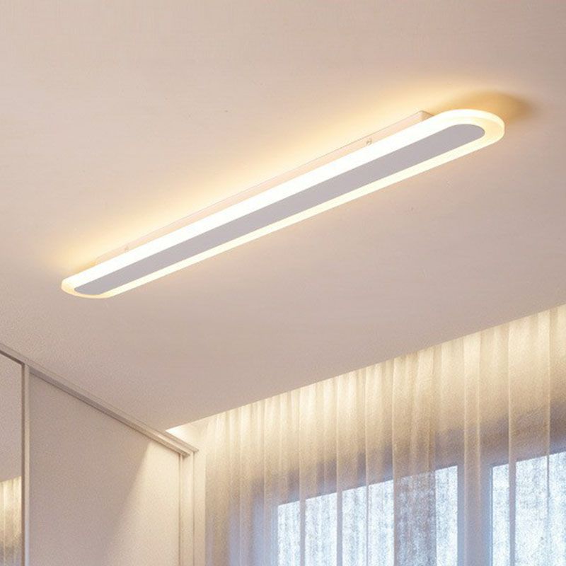 Freyza | Plafonnier blanc à montage affleurant – Minimaliste pour chambre, couloir et cuisine