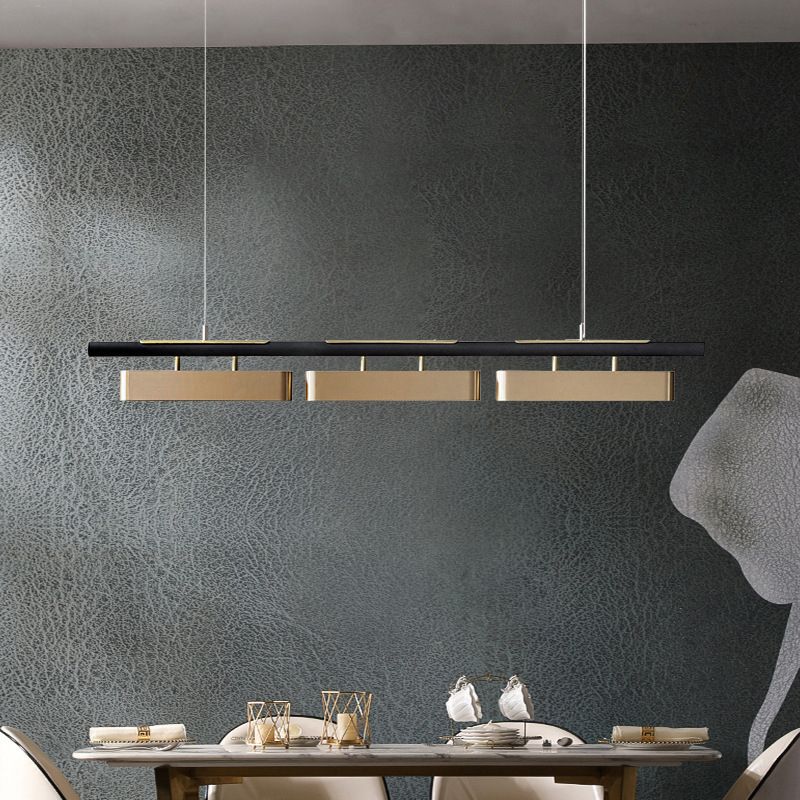 Freyza | Suspension noire en laiton – Cuisine moderne, salle à manger