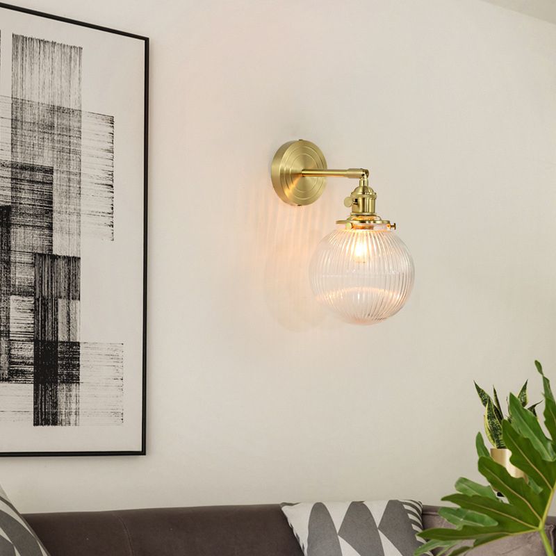 Freyza | Applique murale intérieure en verre doré – chambre et salon