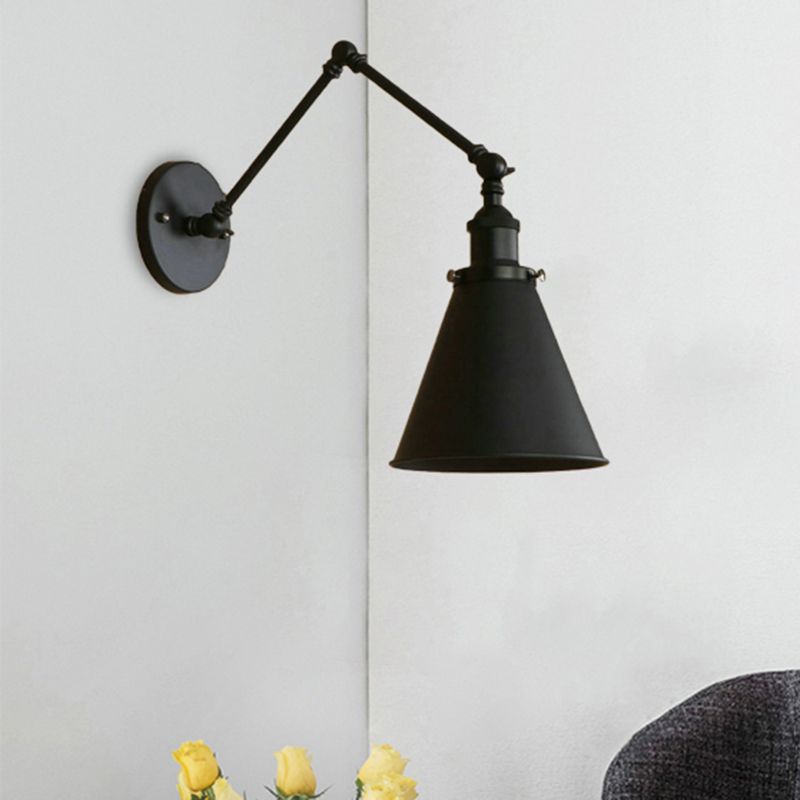 Freyza | Zynar Vintage Adjustable Black Indoor Wall Light – Vintage Bedroom Living Room