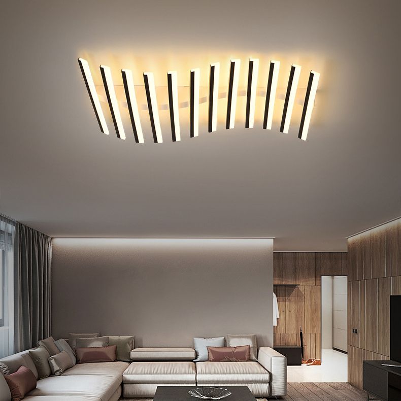 Freyza | Black Flush Mount Ceiling Light – Modern Bedroom Hallway Kitchen