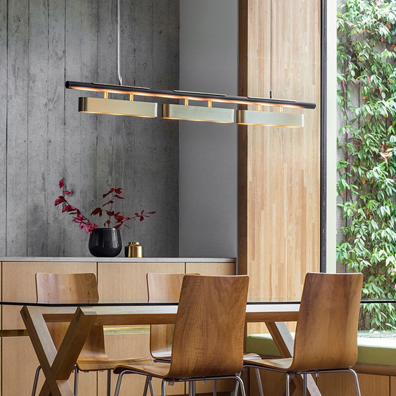 Freyza | Suspension noire en laiton – Cuisine moderne, salle à manger