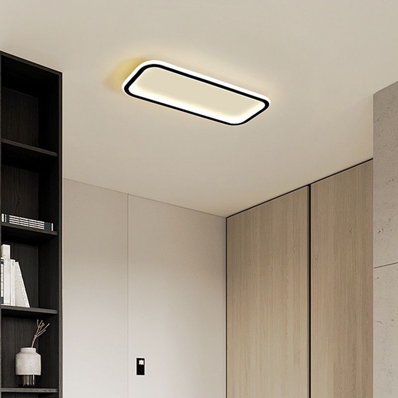 Freyza | Plafonnier noir à montage affleurant – Minimaliste pour chambre, couloir et cuisine