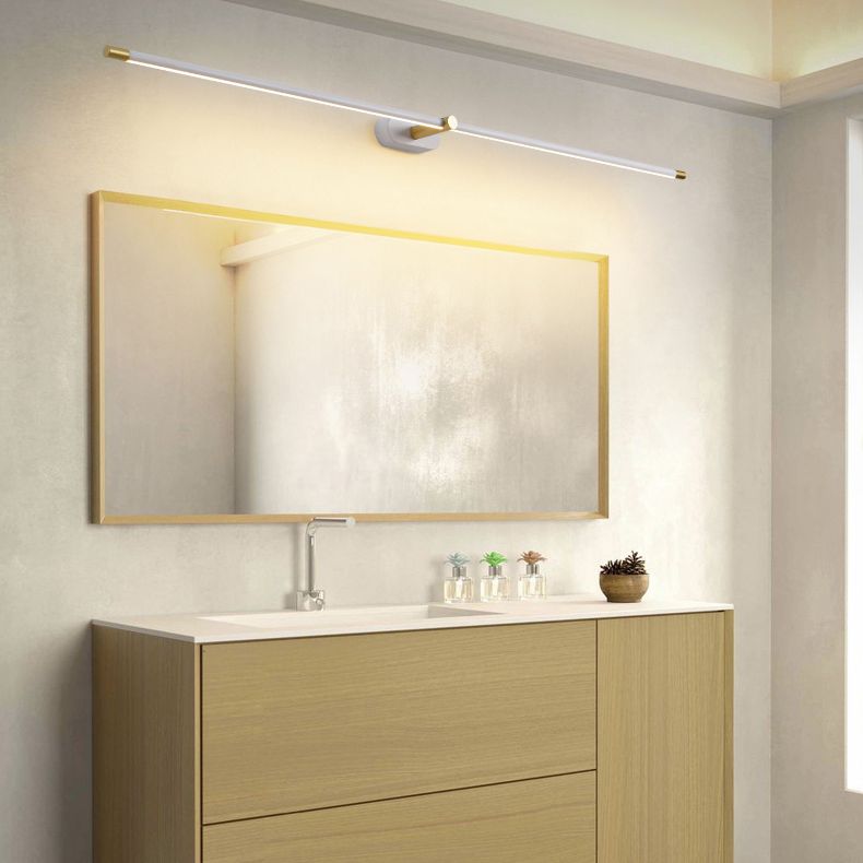 Freyza | Black Gold Bathroom Vanity Light – Minimalist Bathroom Vanity Mirror