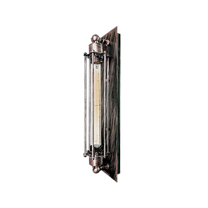 Freyza | Tronel Vintage Cylinder Black Gold Indoor Wall Light – Vintage Bedroom Living Room