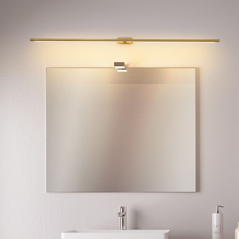 Freyza | Black Gold Bathroom Vanity Light – Minimalist Bathroom Vanity Mirror