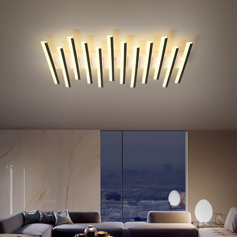 Freyza | Black Flush Mount Ceiling Light – Modern Bedroom Hallway Kitchen