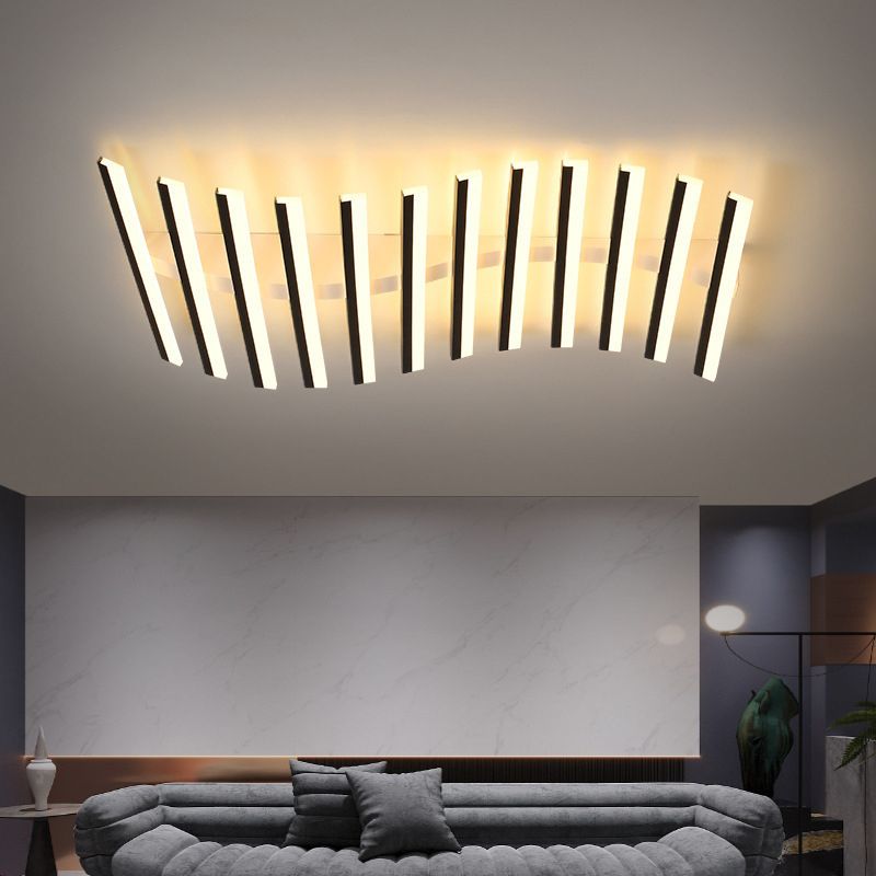 Freyza | Black Flush Mount Ceiling Light – Modern Bedroom Hallway Kitchen