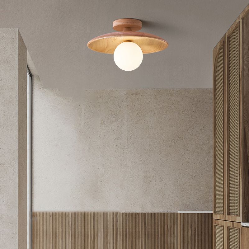 Freyza | Oaki flache Deckenleuchte – Schlafzimmer, Flur, Küche