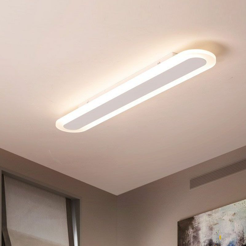 Freyza | Plafonnier blanc à montage affleurant – Minimaliste pour chambre, couloir et cuisine