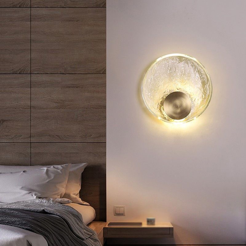 Freyza | Applique murale intérieure dorée en cristal – chambre et salon Art déco