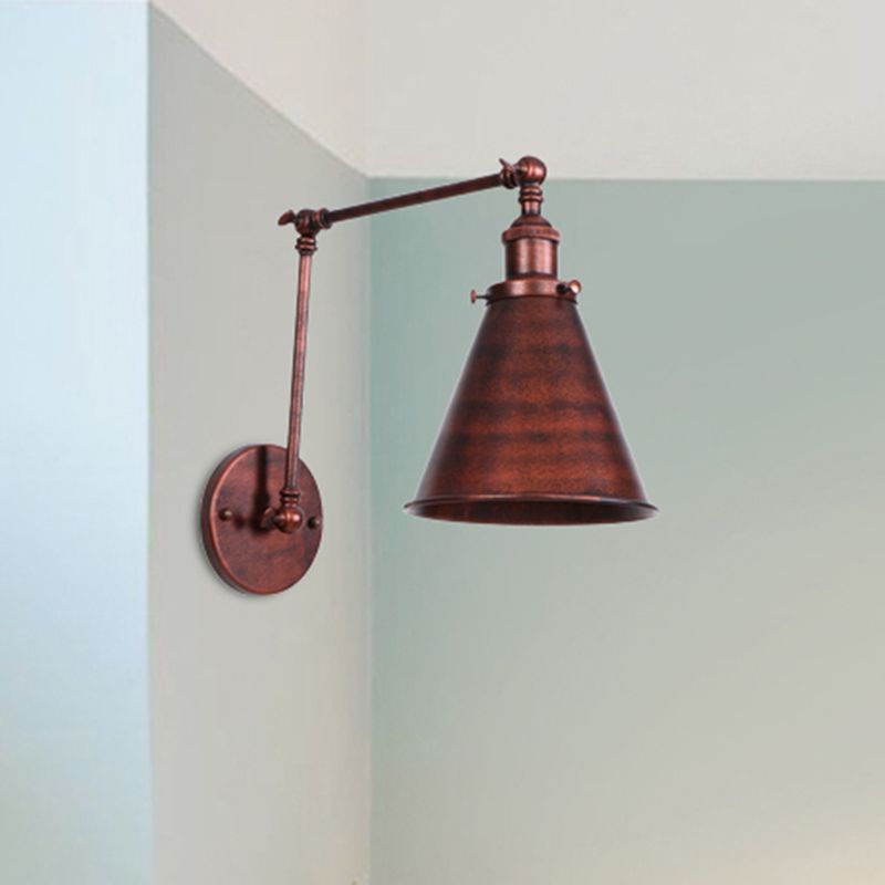 Freyza | Zynar Vintage Adjustable Black Indoor Wall Light – Vintage Bedroom Living Room