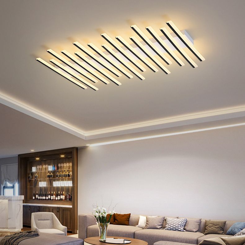 Freyza | Black Flush Mount Ceiling Light – Modern Bedroom Hallway Kitchen
