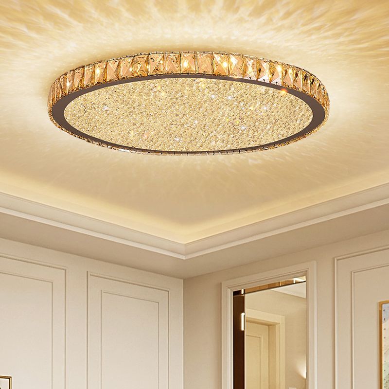 Freyza | Eliza Luxury Crystal Crystal Flush Mount Ceiling Light – Bedroom Hallway Kitchen