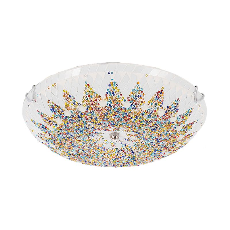 Freyza | Plafonnier affleurant en verre blanc – moderne, pour chambre, couloir et cuisine