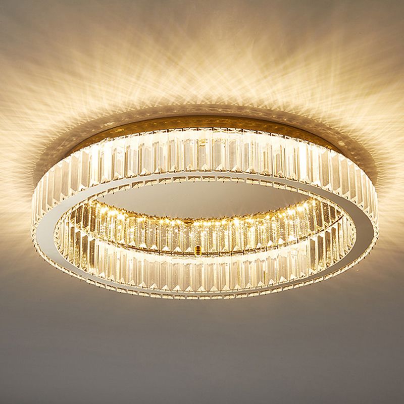 Freyza | Plafonnier encastré en cristal doré Kristy Modern Art – Chambre, couloir et cuisine modernes