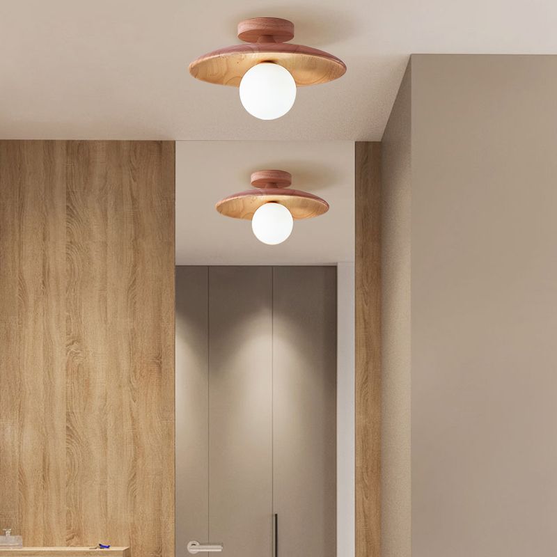 Freyza | Oaki flache Deckenleuchte – Schlafzimmer, Flur, Küche