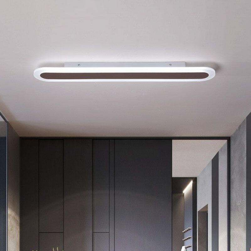 Freyza | Plafonnier blanc à montage affleurant – Minimaliste pour chambre, couloir et cuisine