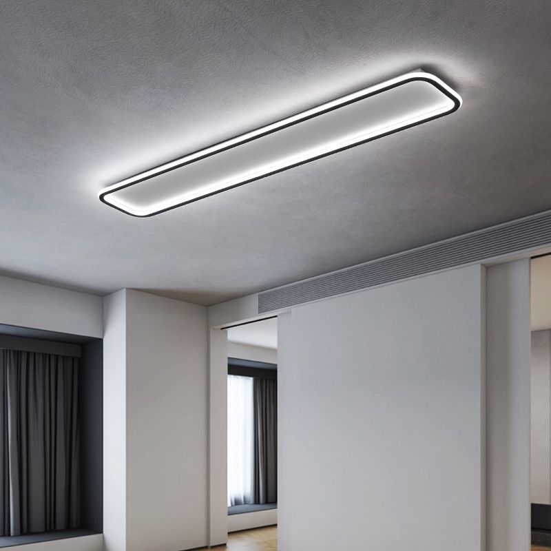 Freyza | Plafonnier noir à montage affleurant – Minimaliste pour chambre, couloir et cuisine