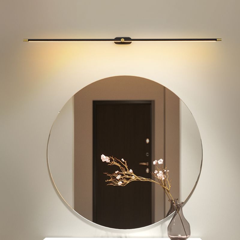 Freyza | Black Gold Bathroom Vanity Light – Minimalist Bathroom Vanity Mirror