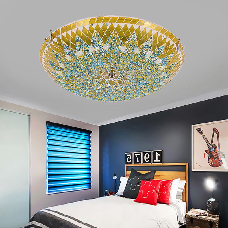 Freyza | Plafonnier affleurant en verre blanc – moderne, pour chambre, couloir et cuisine