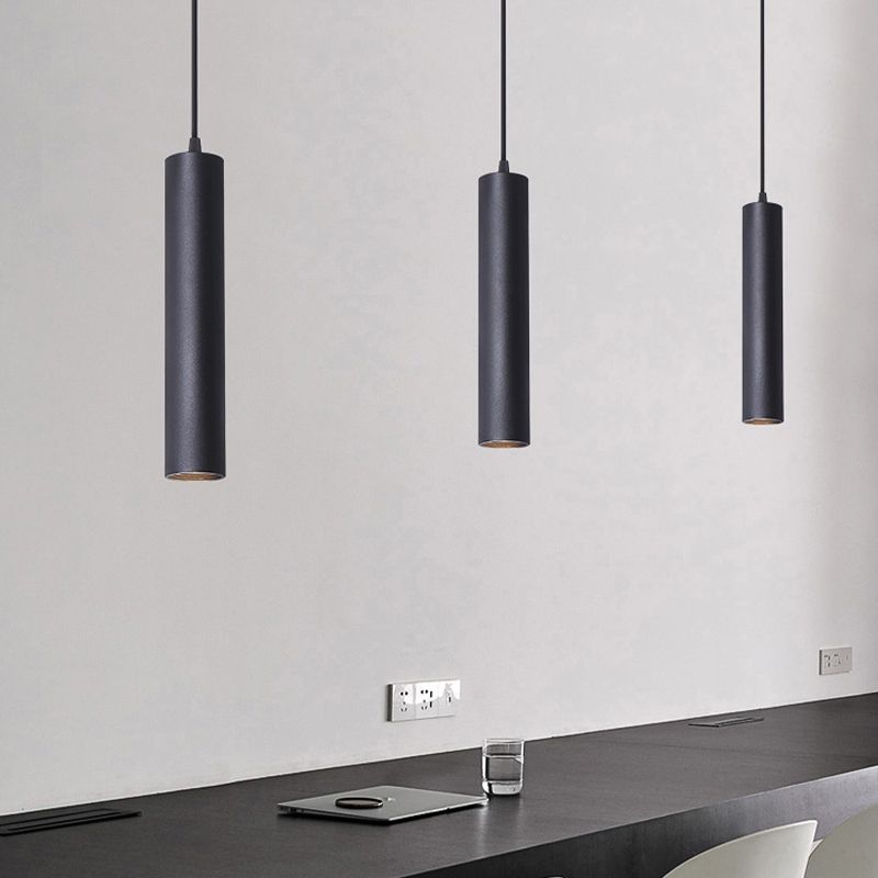 Freyza | Yore moderne schwarze Zylinder-Pendelleuchte – moderne Küche, Esszimmer
