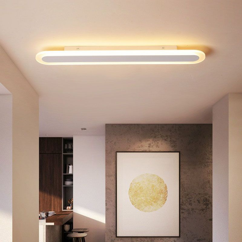 Freyza | Plafonnier blanc à montage affleurant – Minimaliste pour chambre, couloir et cuisine