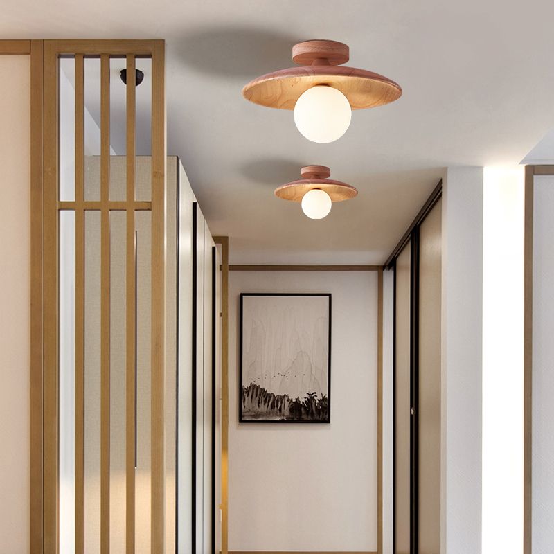 Freyza | Oaki flache Deckenleuchte – Schlafzimmer, Flur, Küche