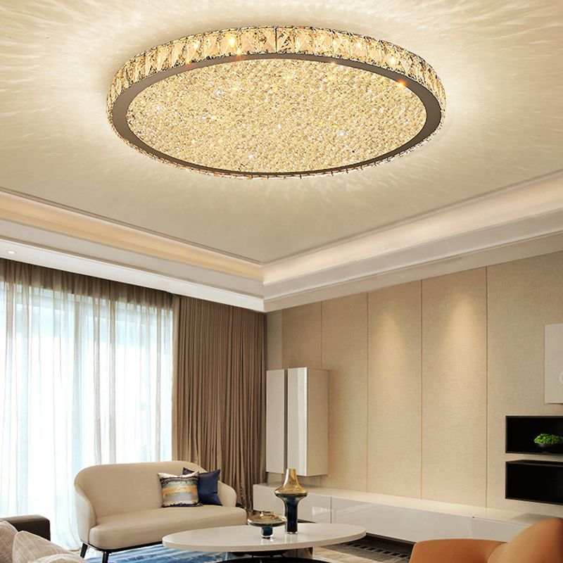 Freyza | Eliza Luxury Crystal Crystal Flush Mount Ceiling Light – Bedroom Hallway Kitchen